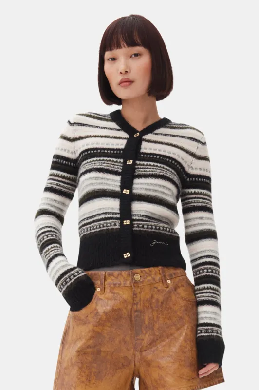 Black Stripe Cardigan sold by Hills Dry Goods