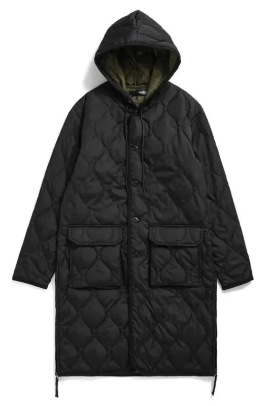 Military Hood Long Down Coat sold by Hills Dry Goods