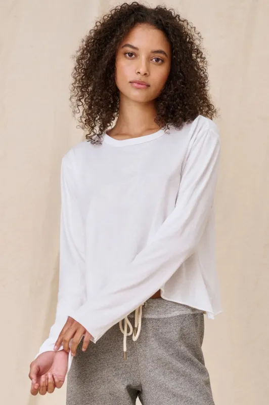 The Long Sleeve Crop Tee sold by Hills Dry Goods