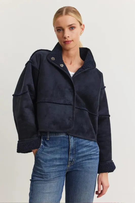 Kelly Lux Sherpa Reversible Jacket sold by Hills Dry Goods