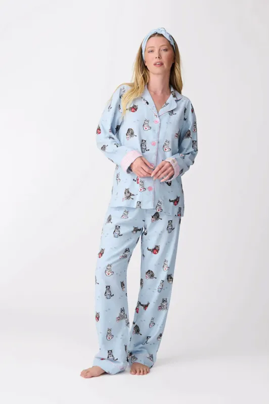 Coffee & Cat Naps Flannel PJ Set sold by Hills Dry Goods