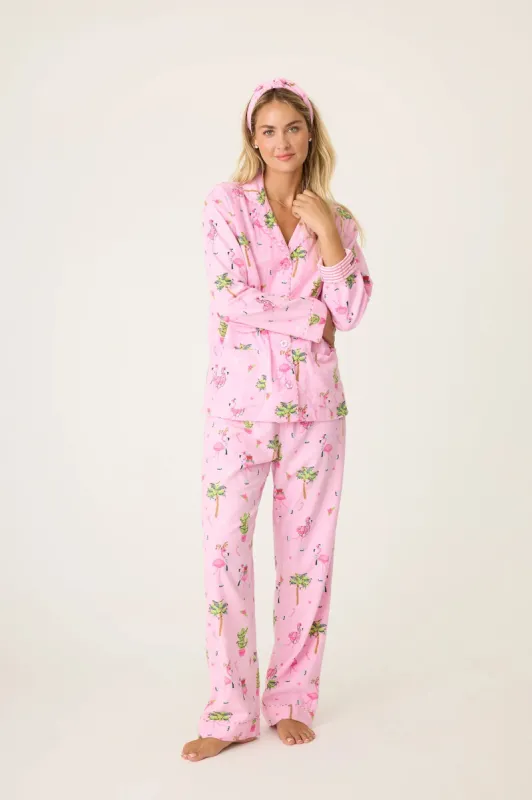 Flamingo Flannel PJ Set sold by Hills Dry Goods
