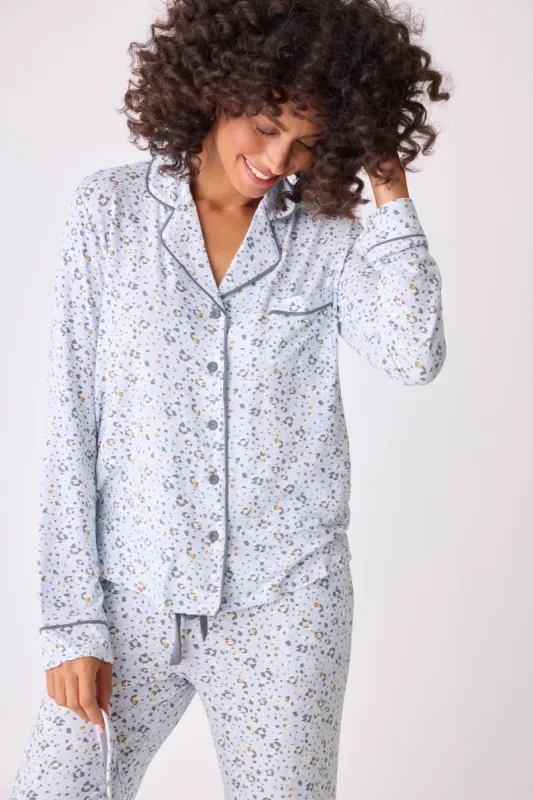 Wild Dreams Modal Floral Leopard PJ Set sold by Hills Dry Goods