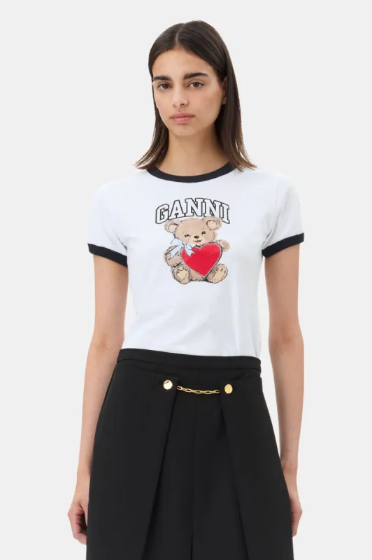 White Basic Jersey Bear T-shirt sold by Hills Dry Goods