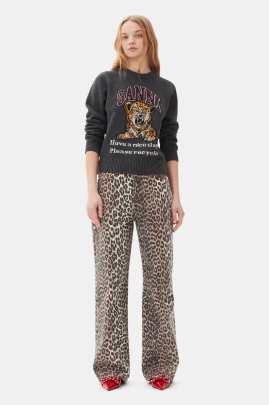 Leopard Printed Izey Jeans sold by Hills Dry Goods