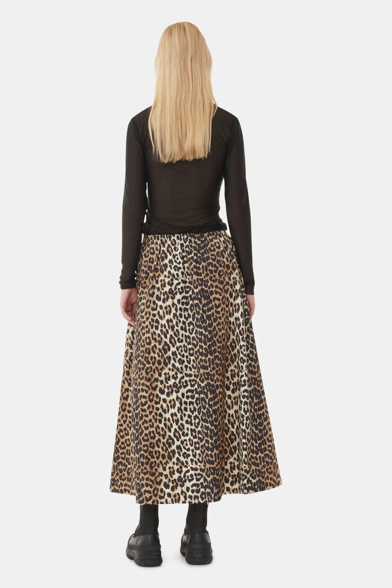 Leopard Printed Elasticated Maxi Skirt sold by Hills Dry Goods product image thumbnail 4