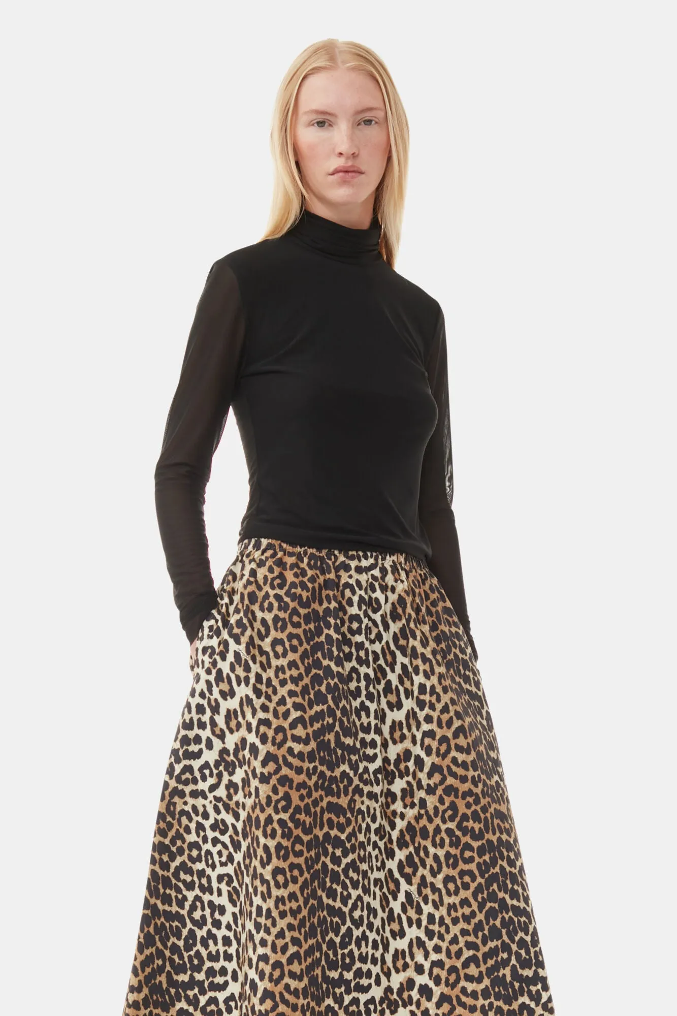 Leopard Printed Elasticated Maxi Skirt sold by Hills Dry Goods product image thumbnail 2