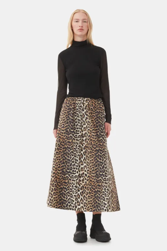 Leopard Printed Elasticated Maxi Skirt sold by Hills Dry Goods