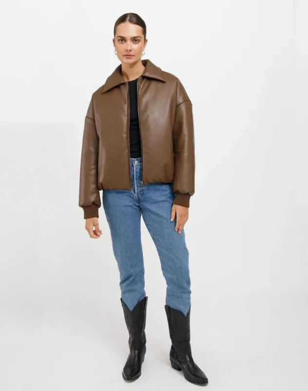 Miriam Vegan Leather Bomber sold by Hills Dry Goods