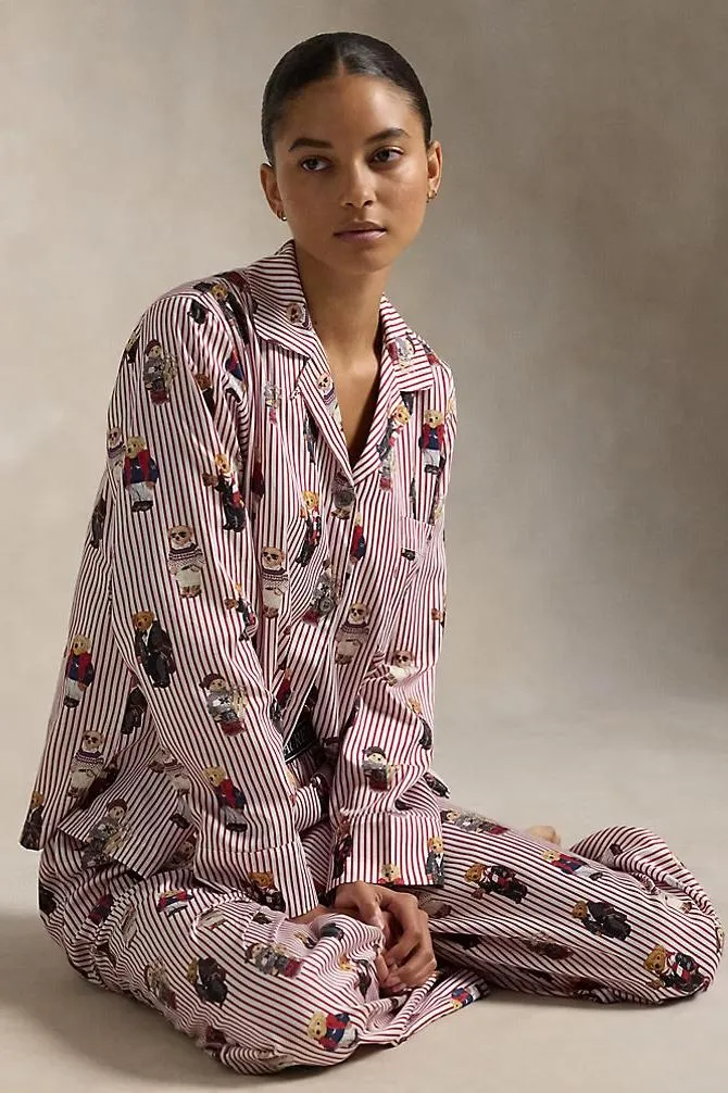 Polo Bear Cotton Long-Sleeve Pajama Set sold by Hills Dry Goods