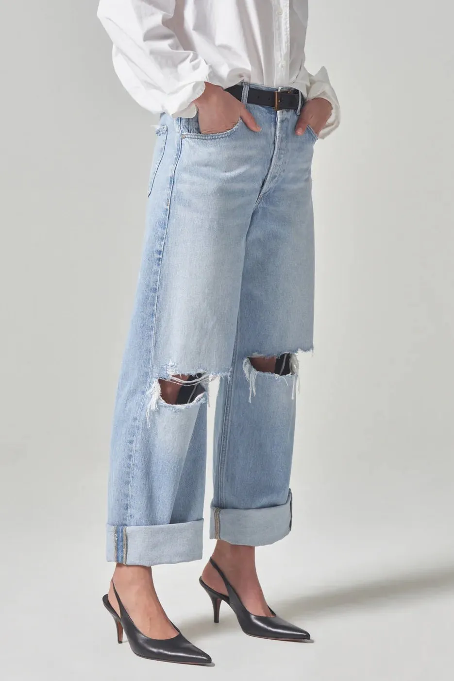 Ayla Baggy Cuffed Crop sold by Hills Dry Goods product image thumbnail 2