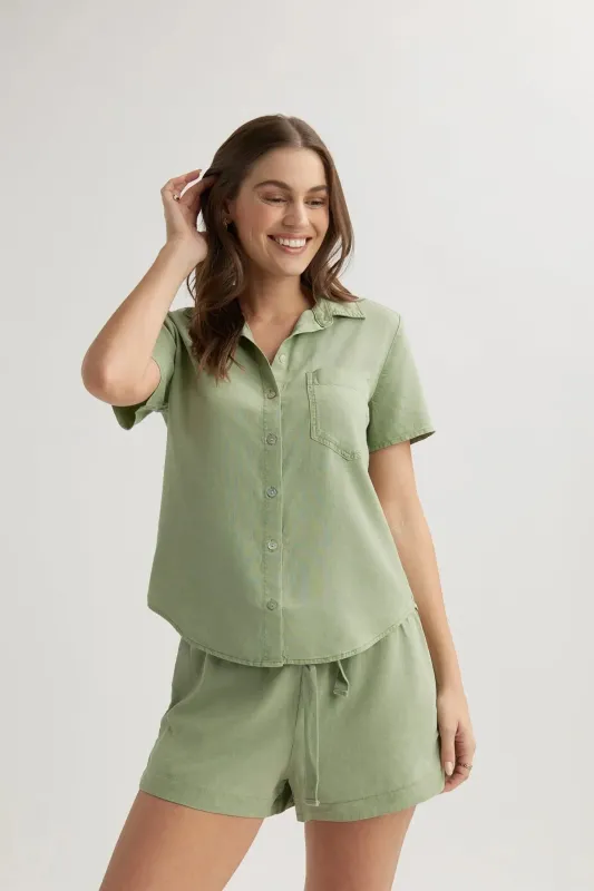 Short Sleeve Pocket Button Down sold by Hills Dry Goods