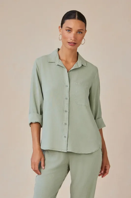 Shirt Tail Button Down sold by Hills Dry Goods