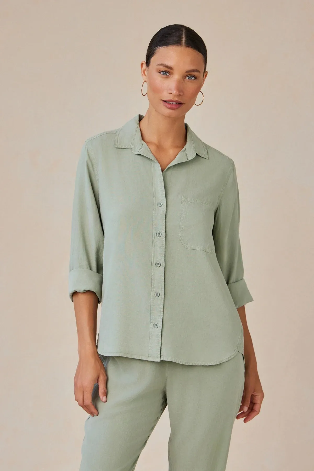 Shirt Tail Button Down sold by Hills Dry Goods