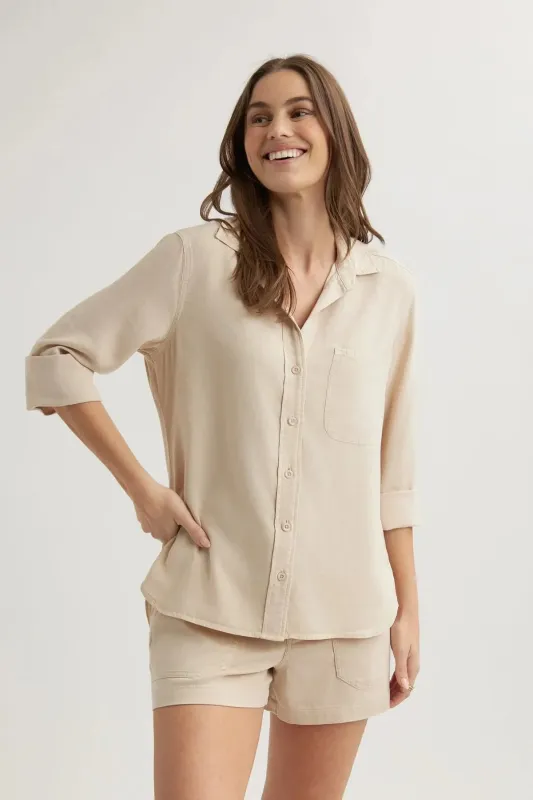 Shirt Tail Button Down sold by Hills Dry Goods