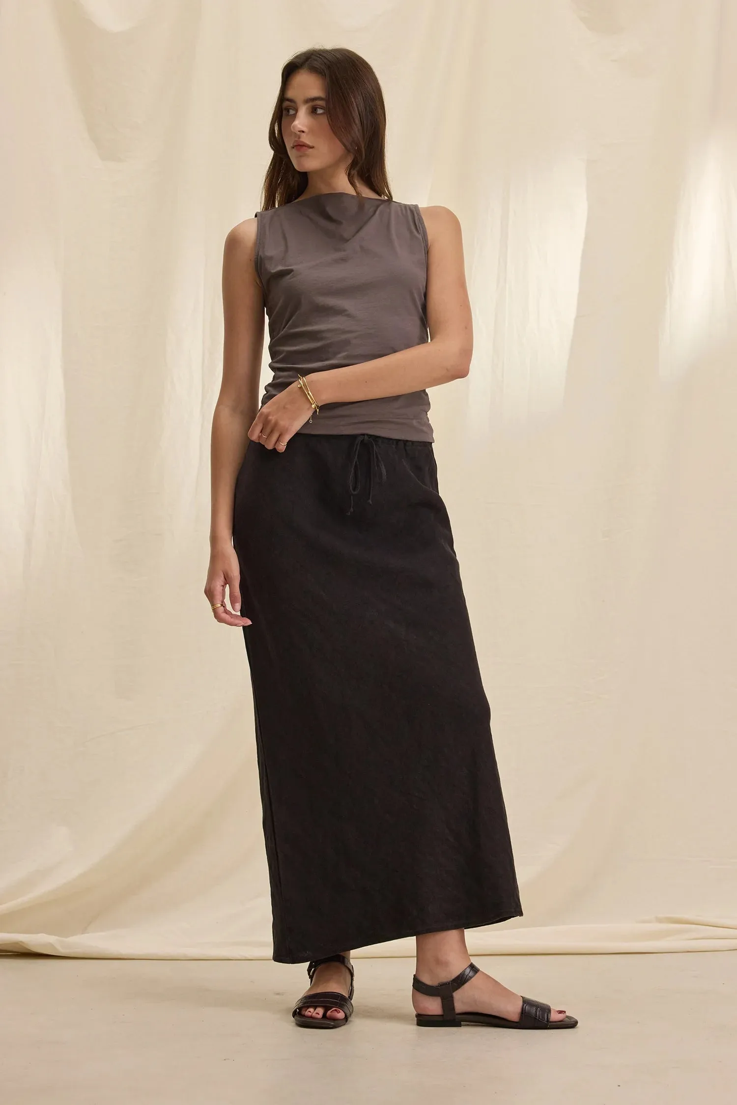 Beka Heavy Linen Skirt sold by Hills Dry Goods