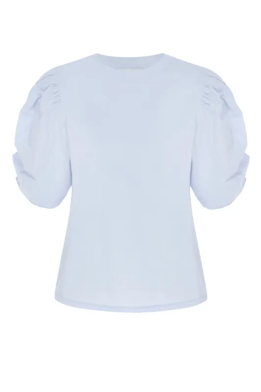 Pleated Puff Sleeve Tee sold by Hills Dry Goods