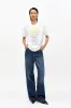 White Basic Cotton Jersey Teddy Relaxed T-shirt sold by Hills Dry Goods