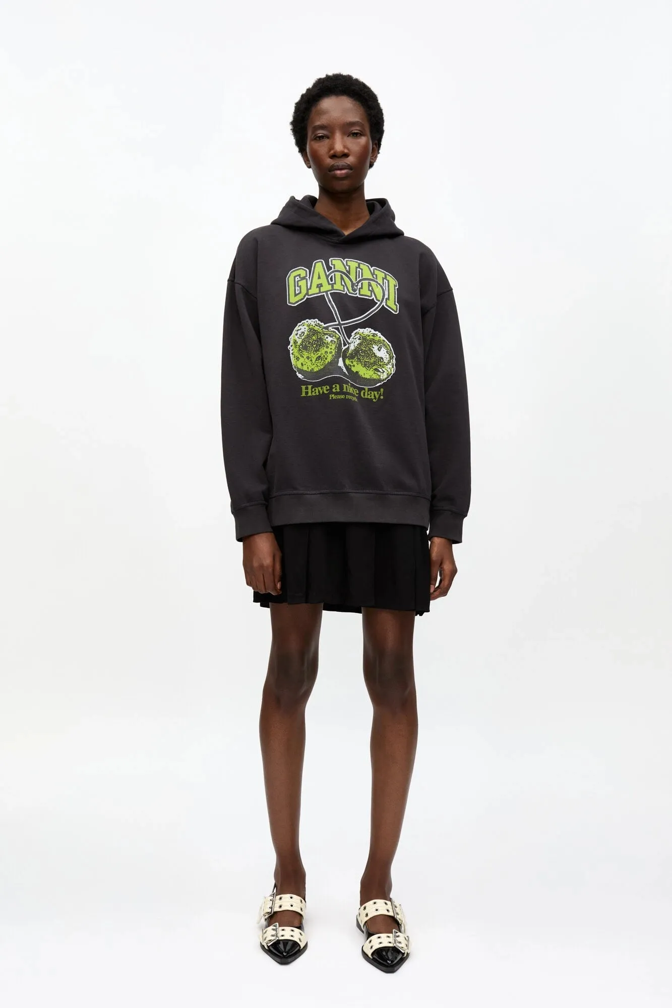 Black Isoli Cherries Oversized Hoodie sold by Hills Dry Goods product image thumbnail 2