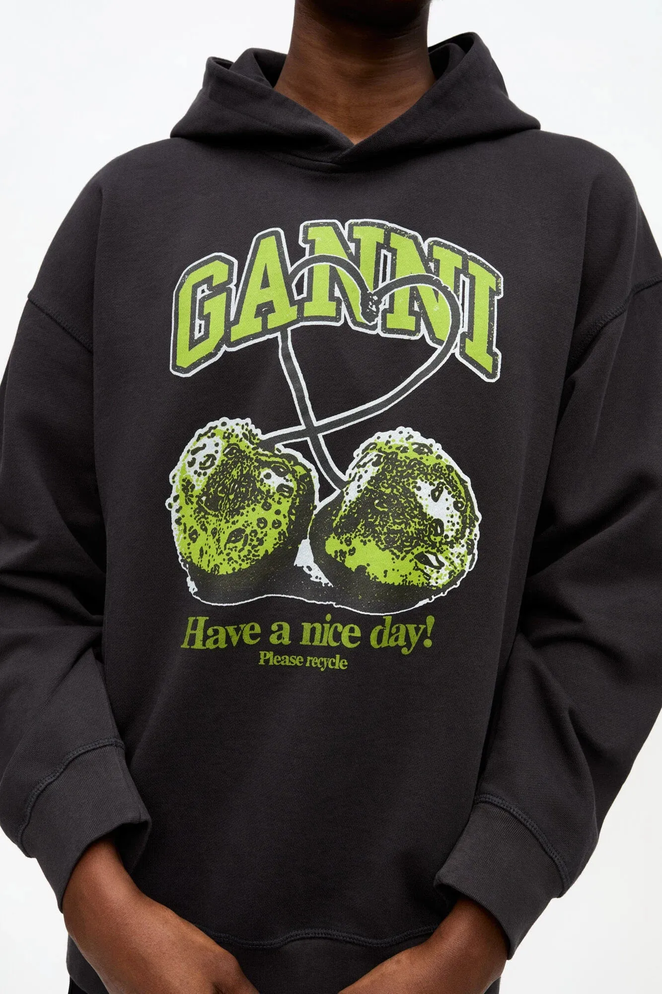 Black Isoli Cherries Oversized Hoodie sold by Hills Dry Goods product image thumbnail 4