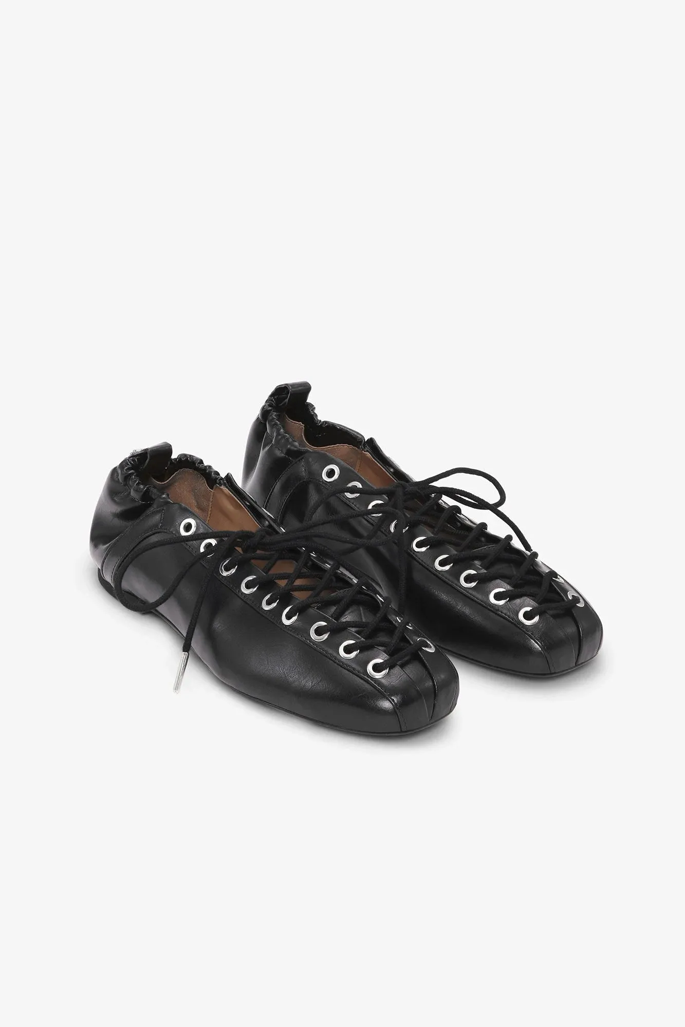 Black Oleatex Lace-Up Ballerinas sold by Hills Dry Goods product image thumbnail 2