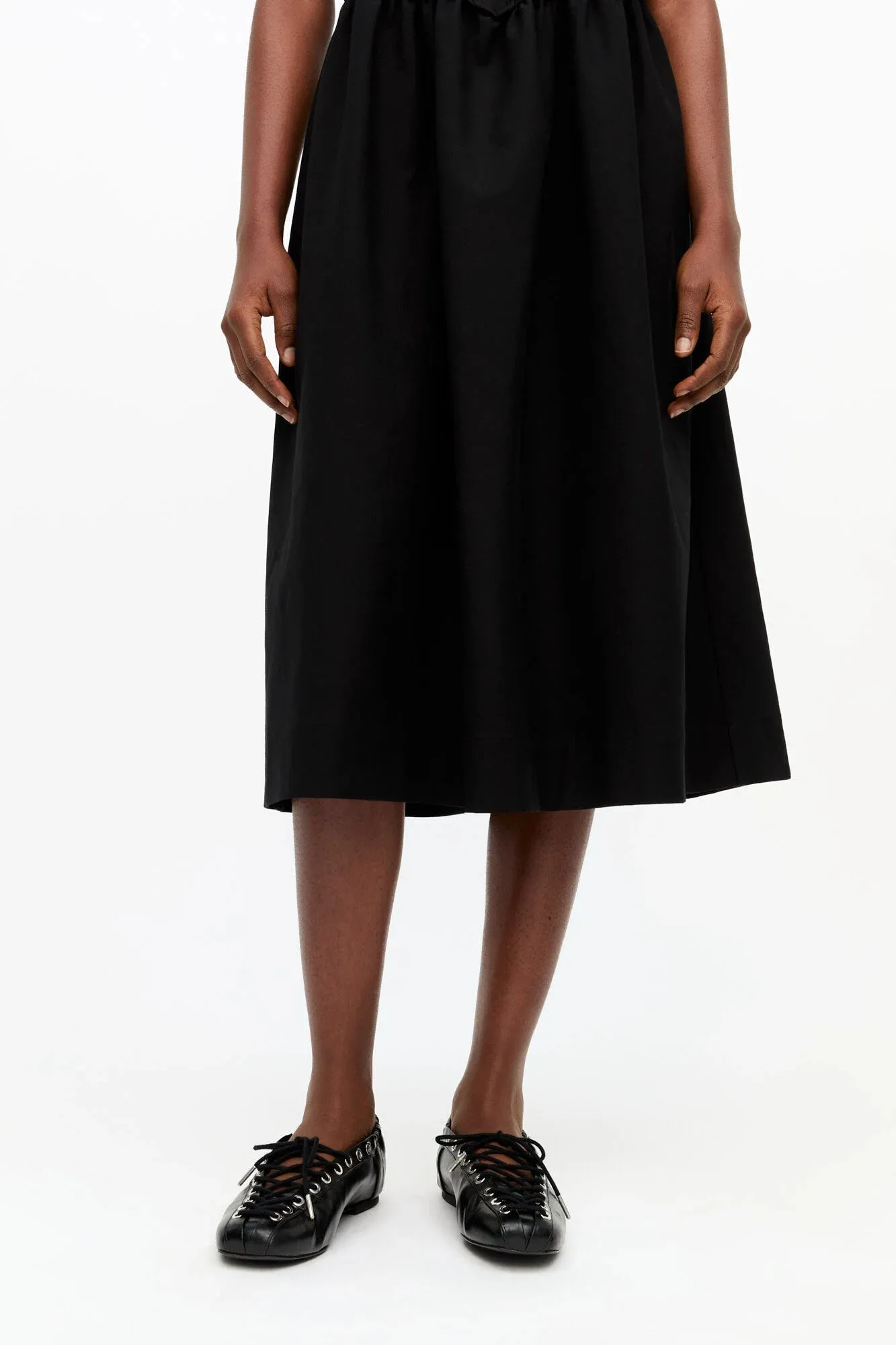 Black Oleatex Lace-Up Ballerinas sold by Hills Dry Goods product image thumbnail 3