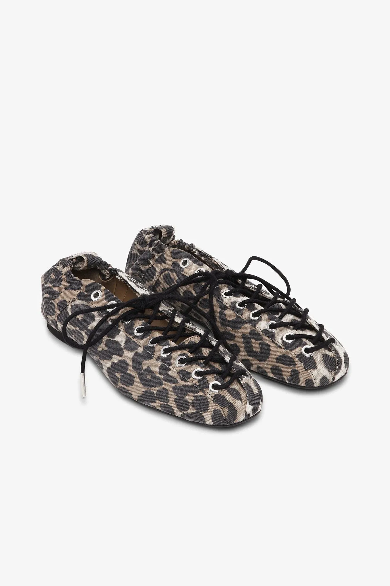 Leopard Oleatex Lace-Up Ballerinas sold by Hills Dry Goods product image thumbnail 2