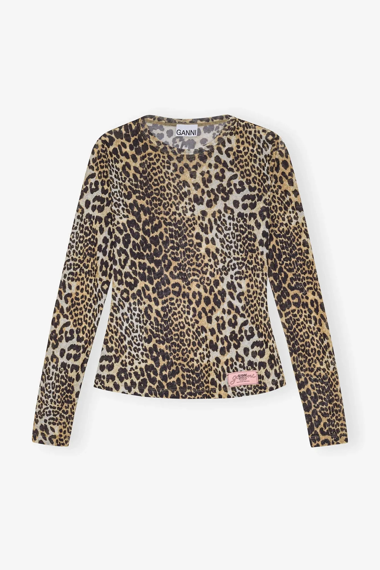 Leopard Printed Mesh Long Sleeve Blouse sold by Hills Dry Goods product image thumbnail 5