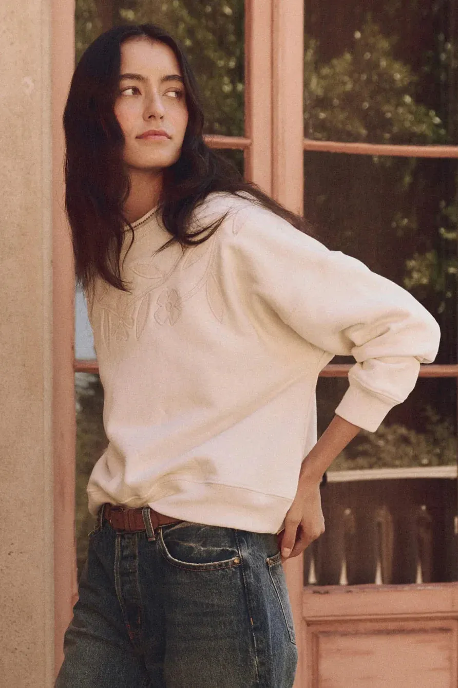 The Floral Applique Teammate Sweatshirt sold by Hills Dry Goods product image thumbnail 2