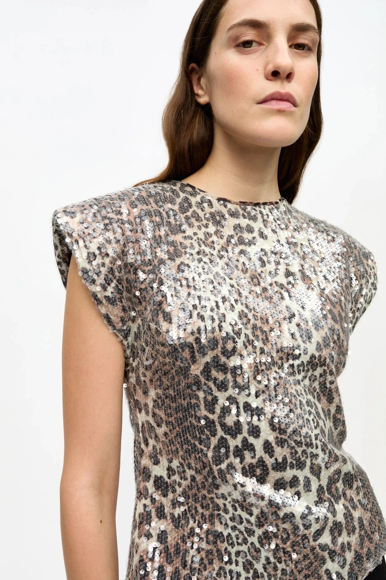 Printed Stretch Sequins Blouse sold by Hills Dry Goods product image thumbnail 2