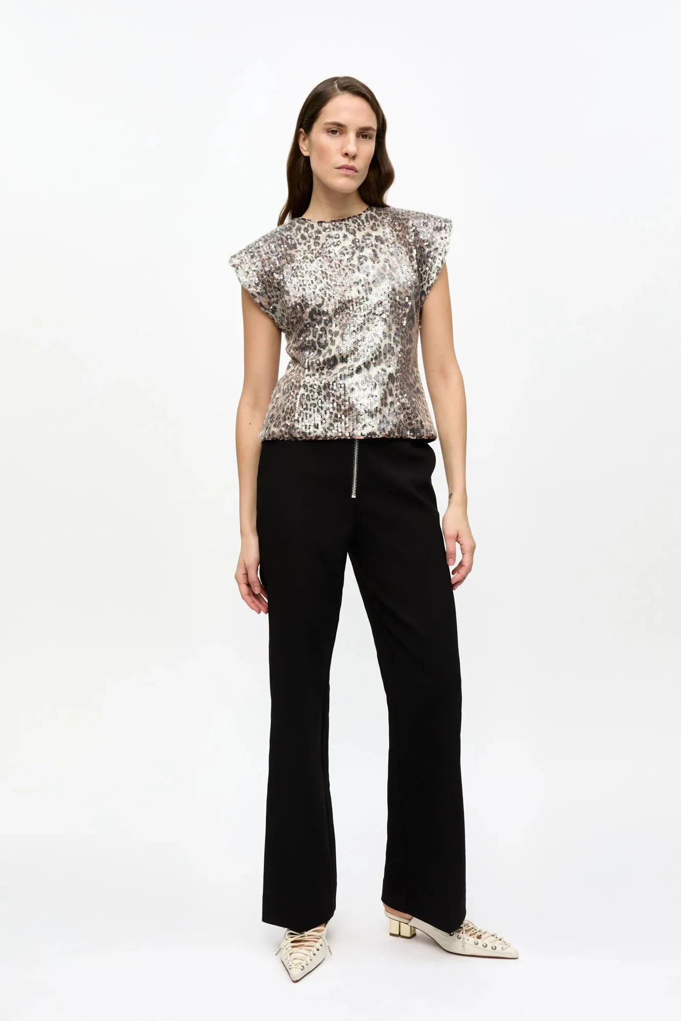 Printed Stretch Sequins Blouse sold by Hills Dry Goods product image thumbnail 4