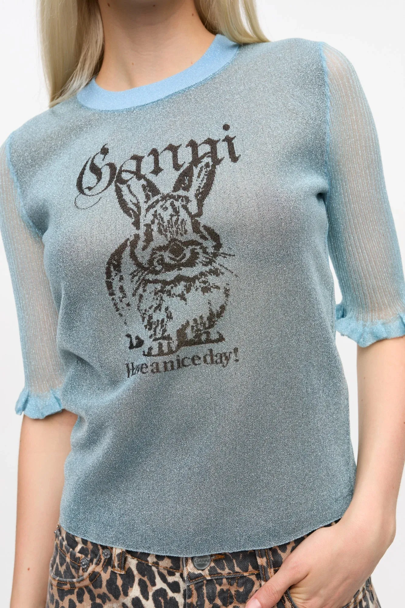 Sheer Jacquard Top sold by Hills Dry Goods product image thumbnail 2