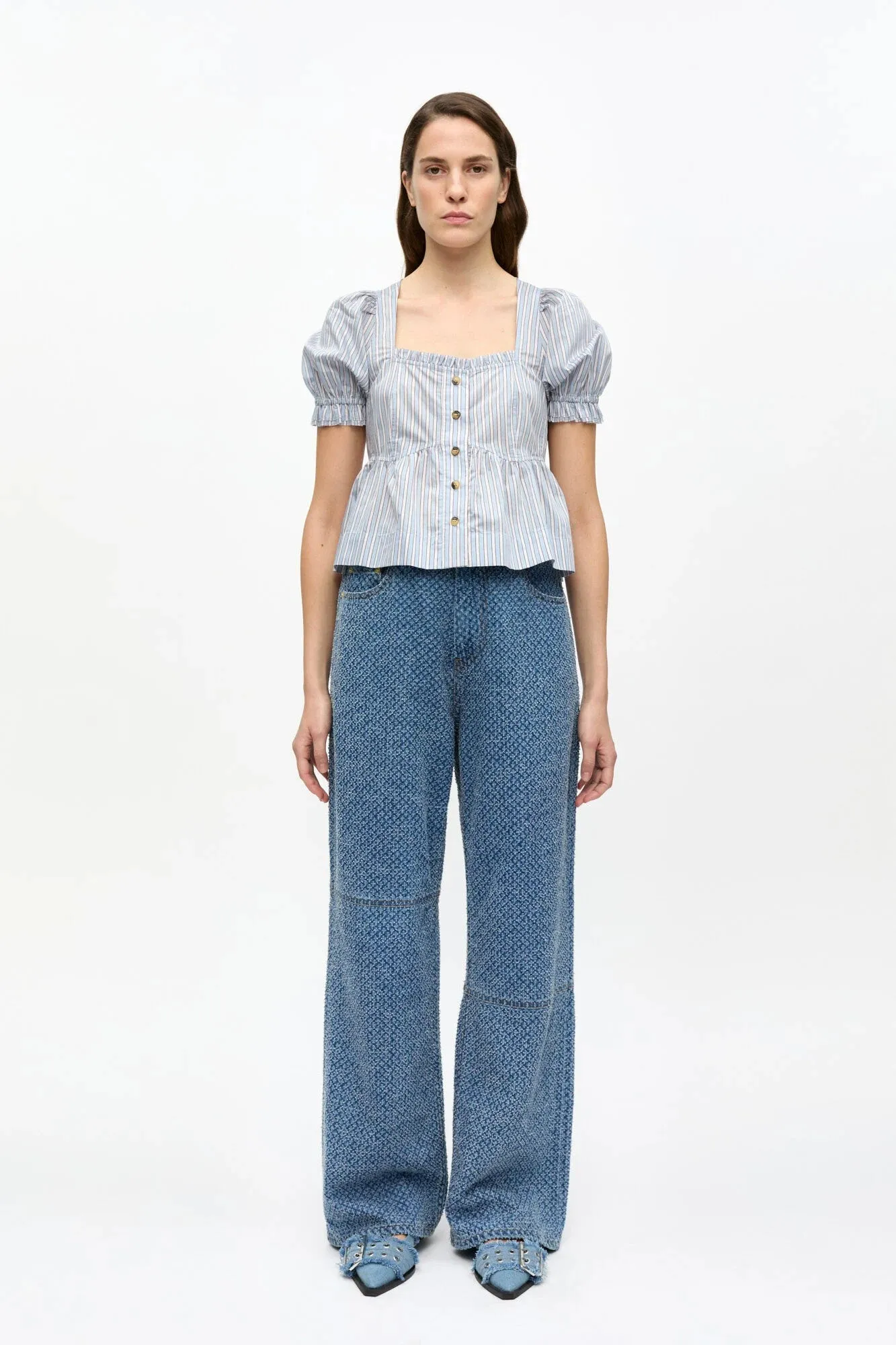 Striped Yarn Dyed Blouse sold by Hills Dry Goods product image thumbnail 3