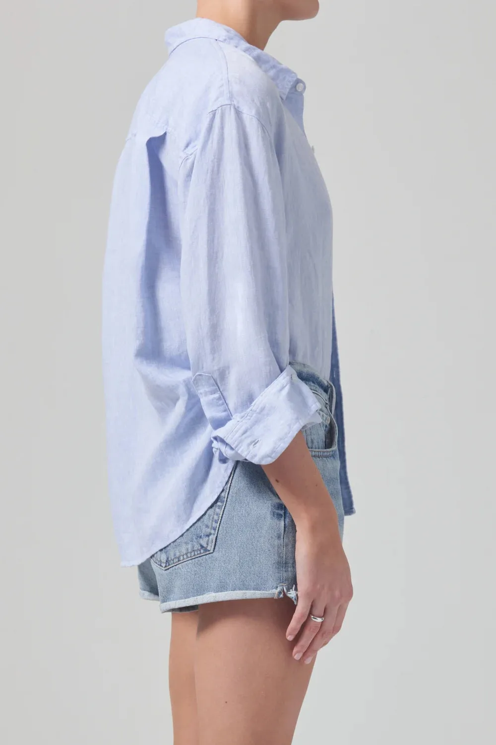 Kayla Shrunken Linen Shirt sold by Hills Dry Goods product image thumbnail 3