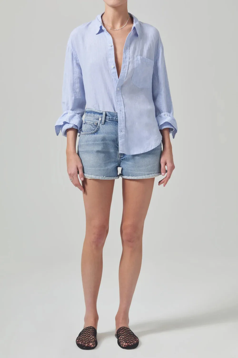 Kayla Shrunken Linen Shirt sold by Hills Dry Goods product image thumbnail 2