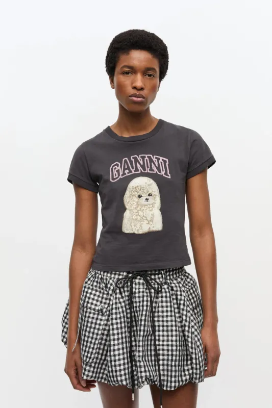 Black Poodle Graphic Cropped T-shirt sold by Hills Dry Goods