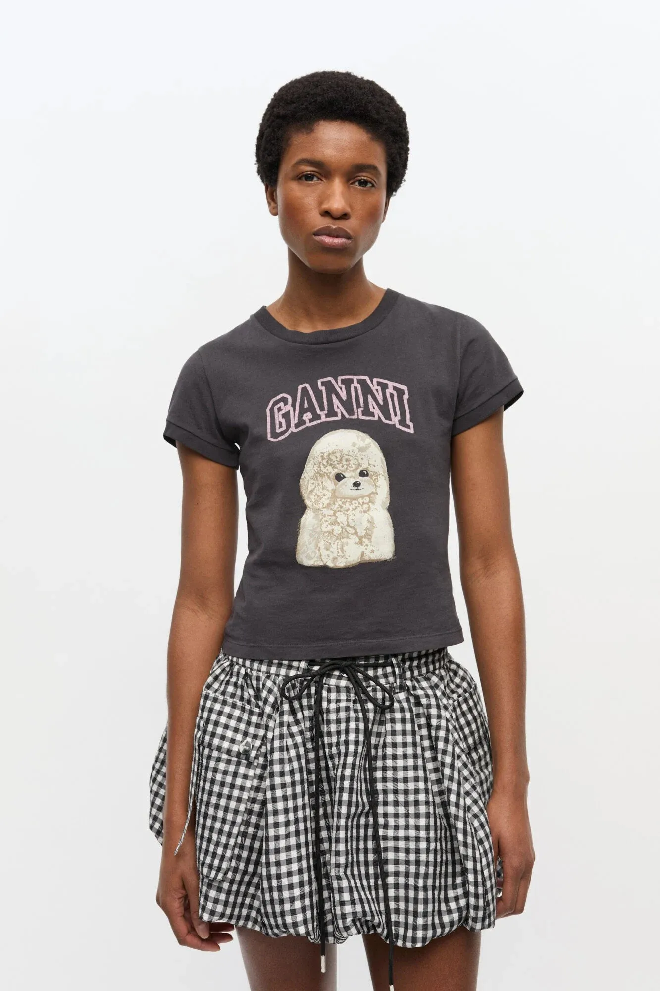 Black Poodle Graphic Cropped T-shirt sold by Hills Dry Goods