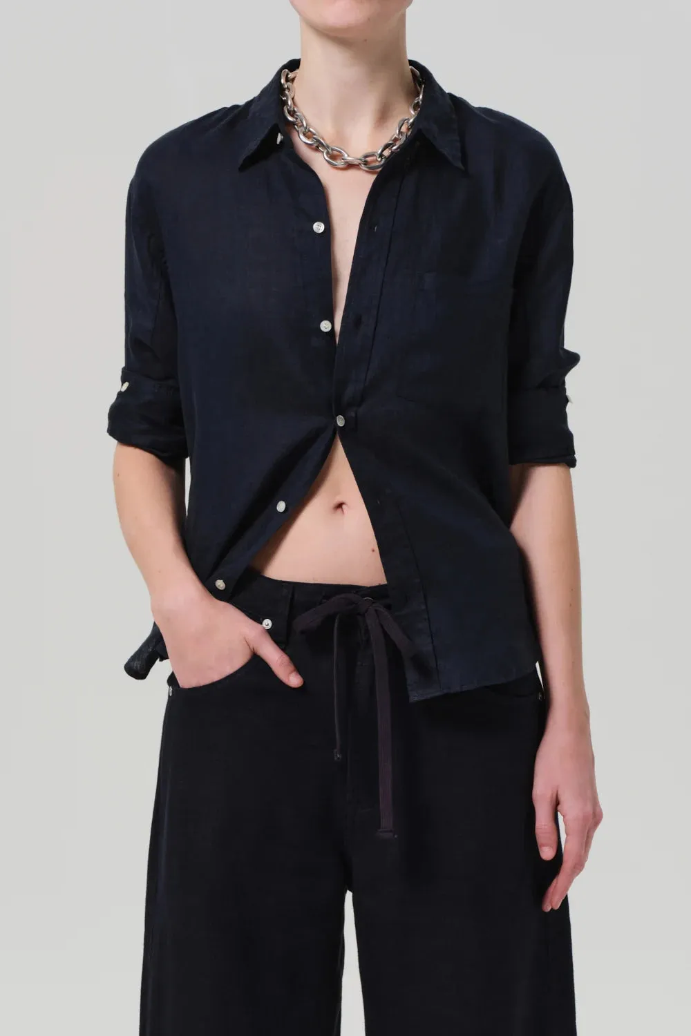 Kayla Shrunken Shirt sold by Hills Dry Goods