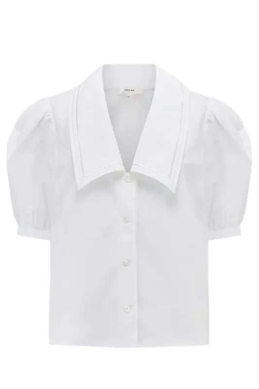 The Poplin Sailor Blouse sold by Hills Dry Goods