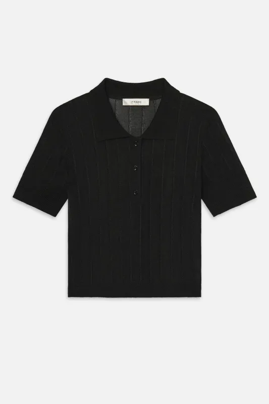 The Ribbed Polo sold by Hills Dry Goods