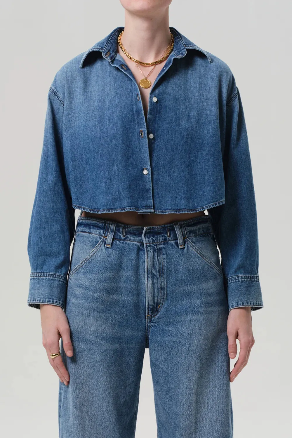 Ana Cropped Shirt sold by Hills Dry Goods