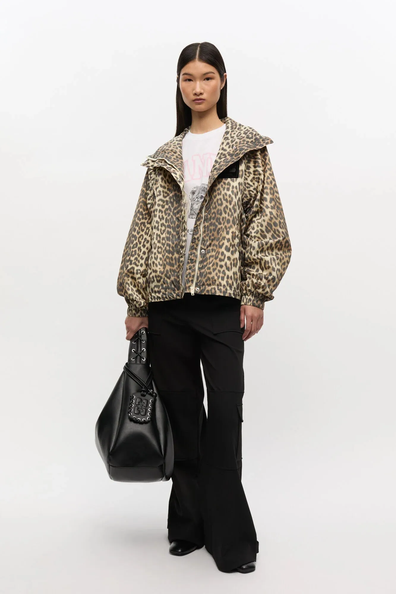 Leopard Print Nylon Jacket sold by Hills Dry Goods product image thumbnail 2