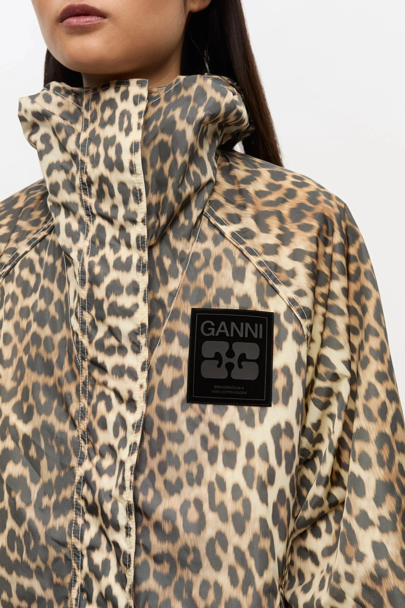 Leopard Print Nylon Jacket sold by Hills Dry Goods product image thumbnail 3