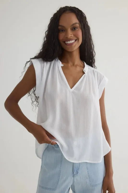 Shirred Pullover Cap Sleeve sold by Hills Dry Goods