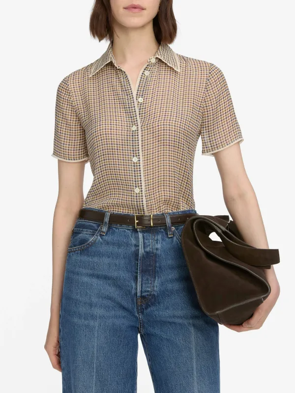 The Silk Check Shirt sold by Hills Dry Goods