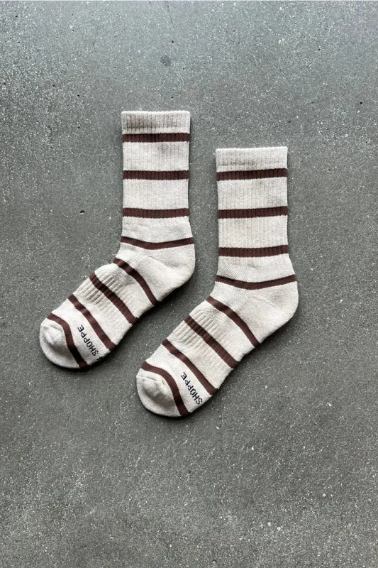 Striped Boyfriend Socks sold by Hills Dry Goods