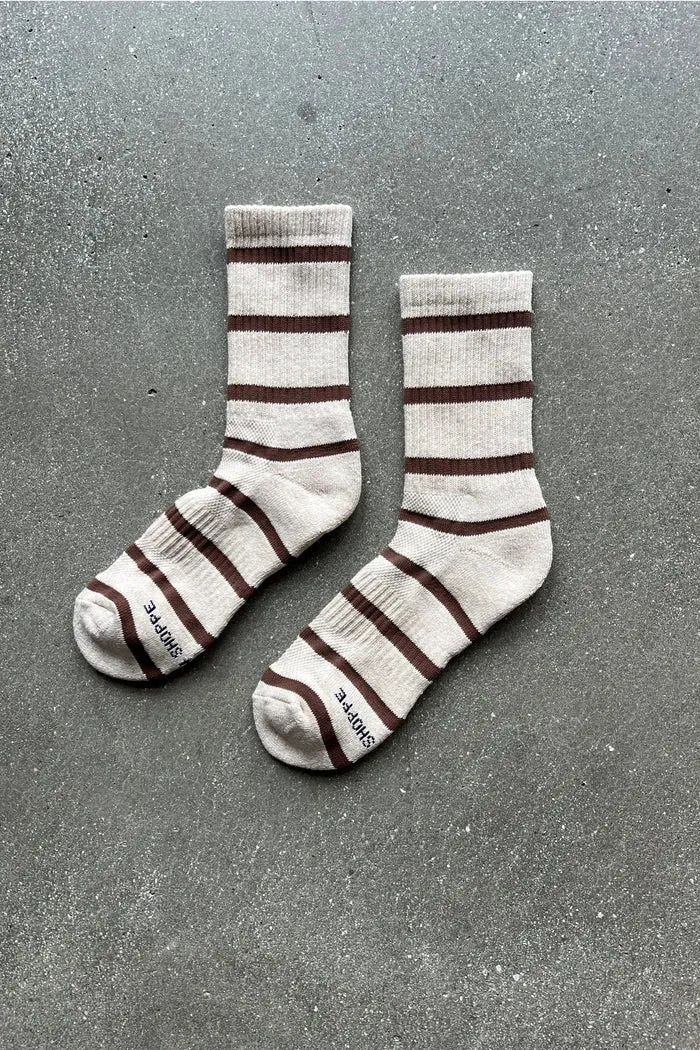 Striped Boyfriend Socks sold by Hills Dry Goods