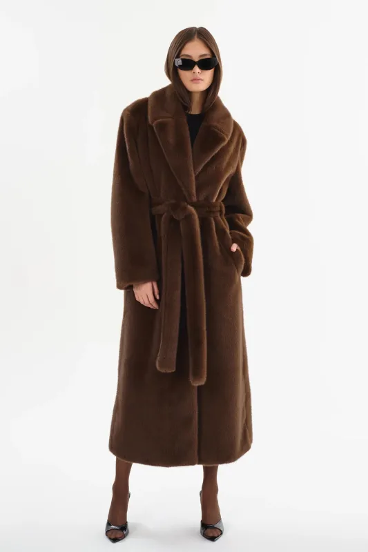 Darelle Oversized Faux Fur Maxi Coat sold by Hills Dry Goods