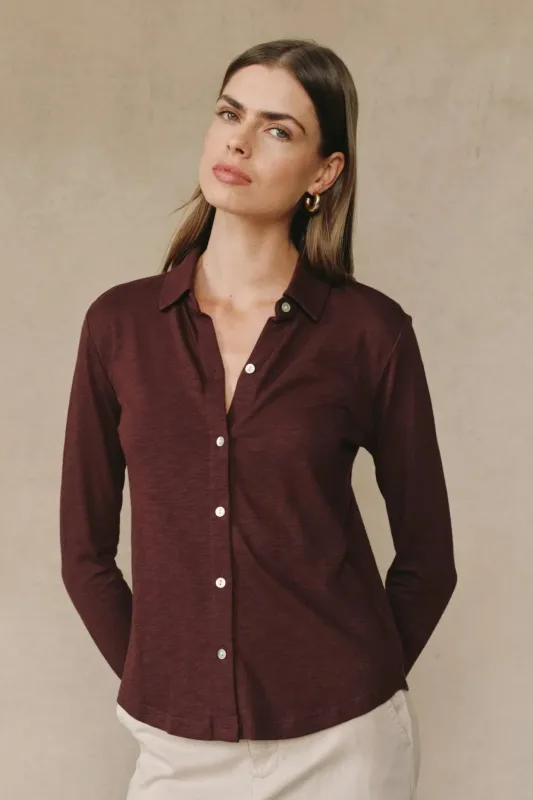 Long Sleeve Knit Button Down sold by Hills Dry Goods