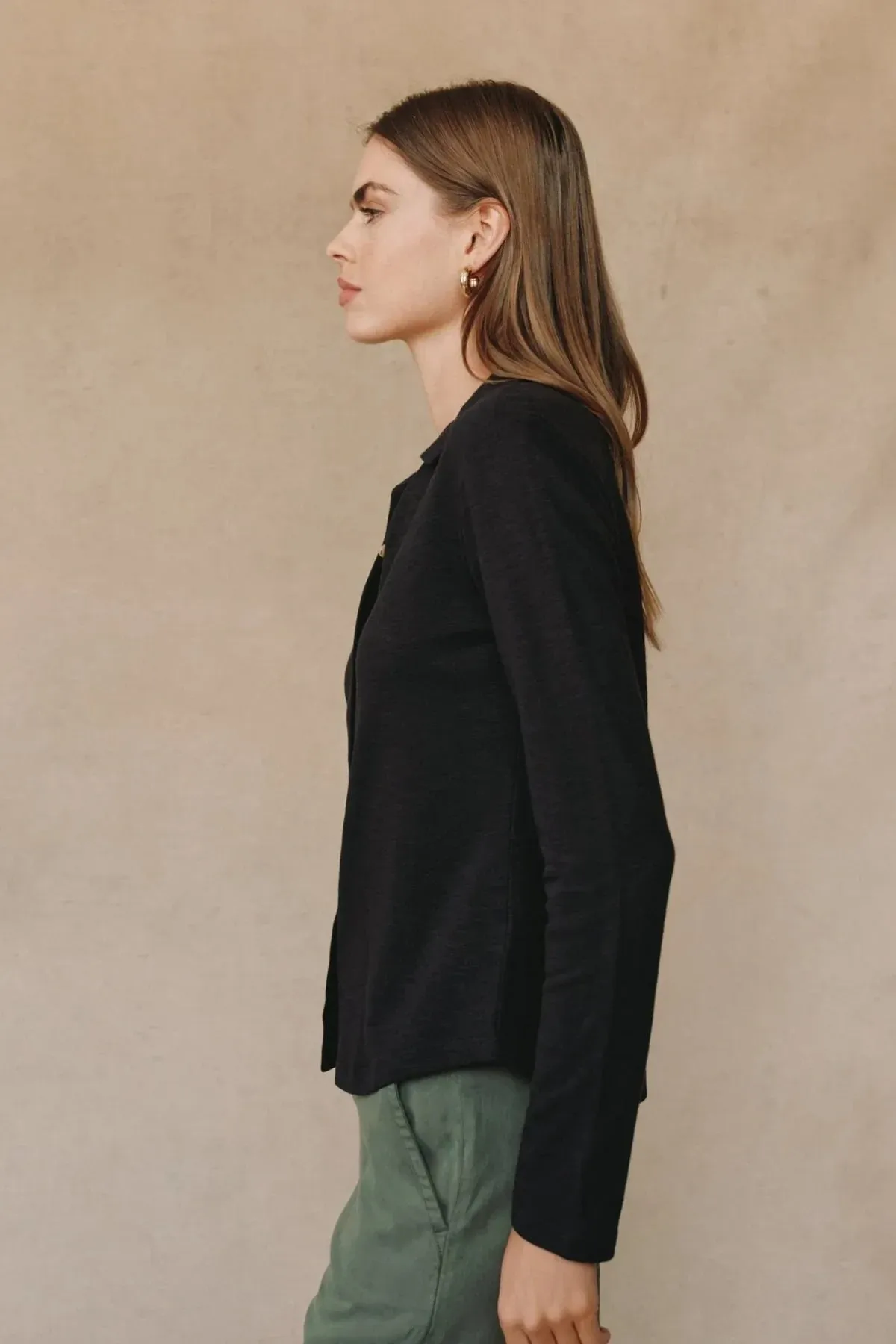 Long Sleeve Knit Button Down sold by Hills Dry Goods product image thumbnail 3